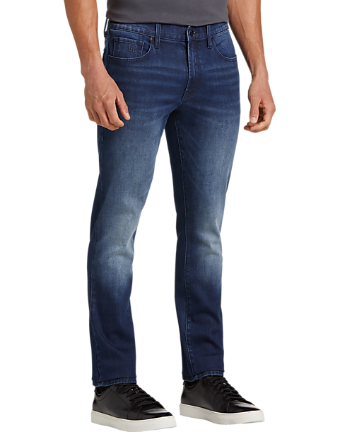 Michael Strahan Slim Fit Stretch Denim Jeans, Medium Blue Wash - Men's ...