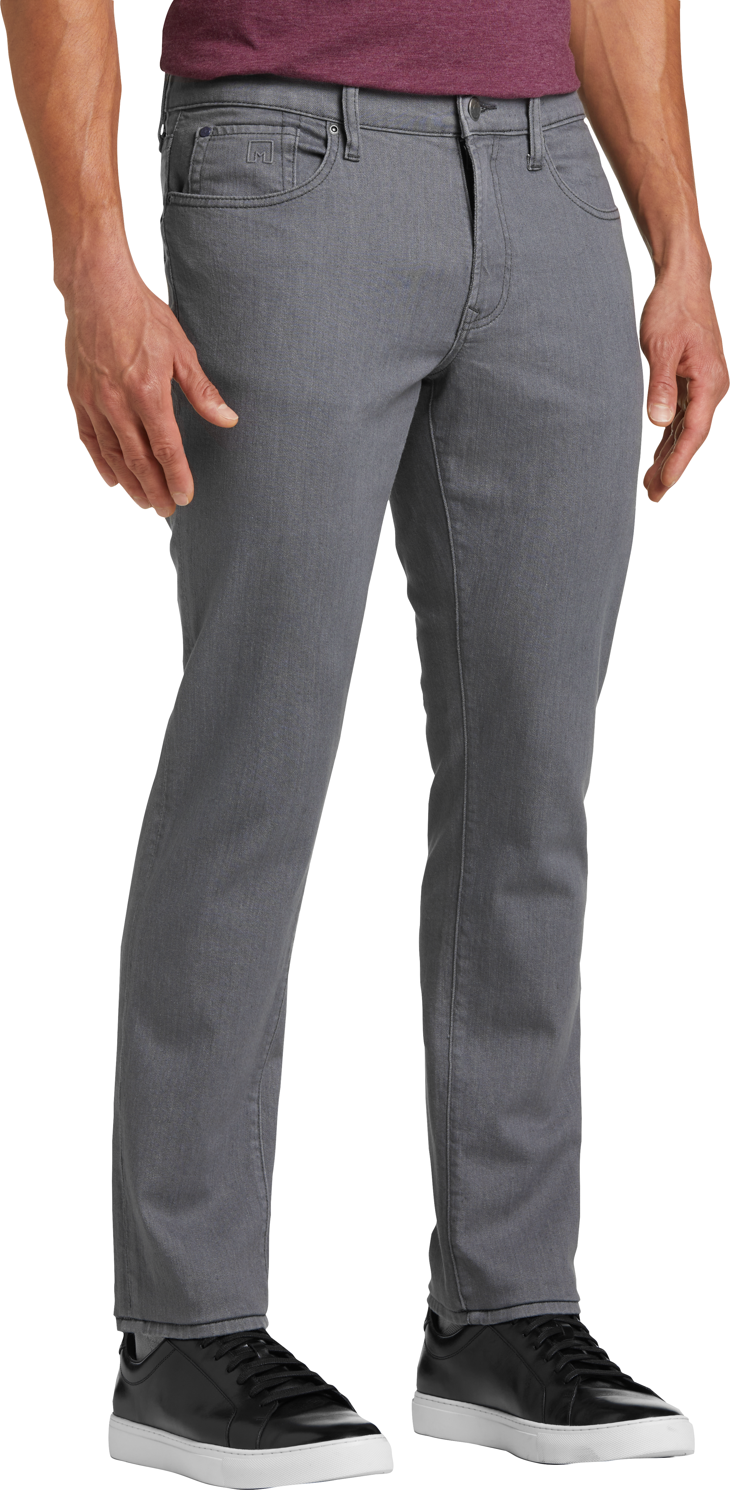 Michael Strahan Fit Stretch Denim Jeans, Gray - Men's Sale | Men's Wearhouse