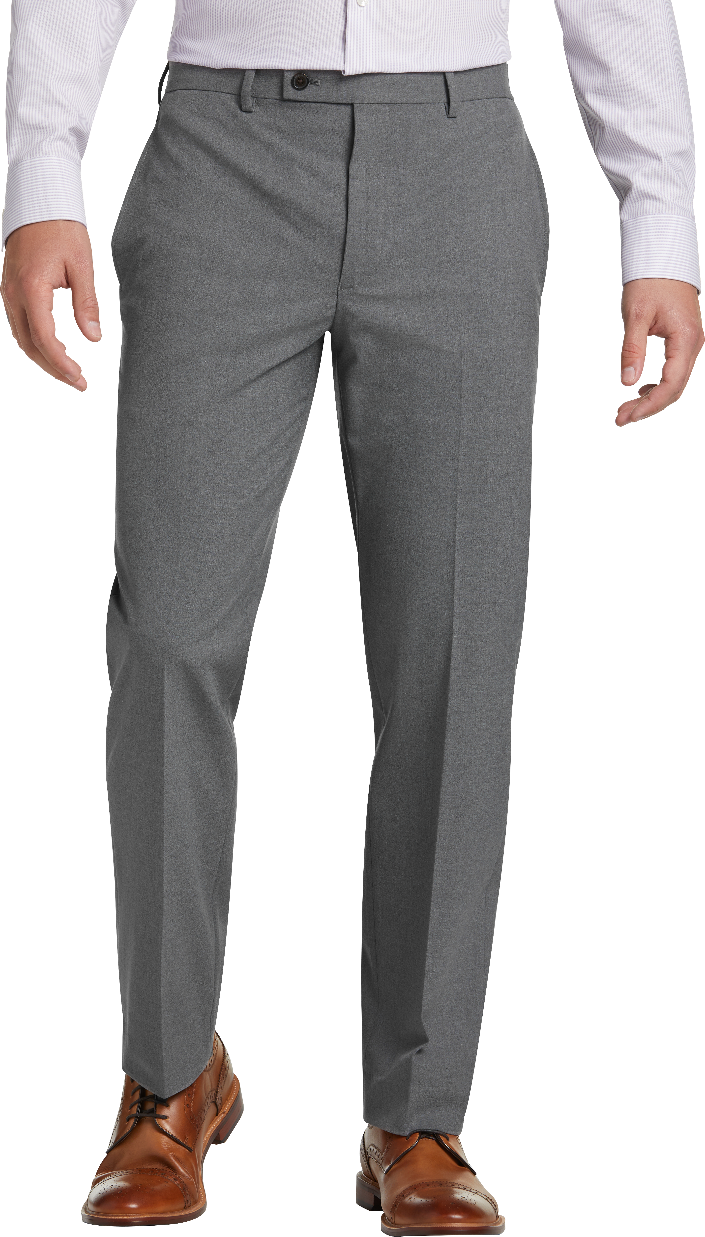 Lauren By Ralph Lauren Classic Fit Dress Pants, Light Gray - Men's Pants |  Men's Wearhouse