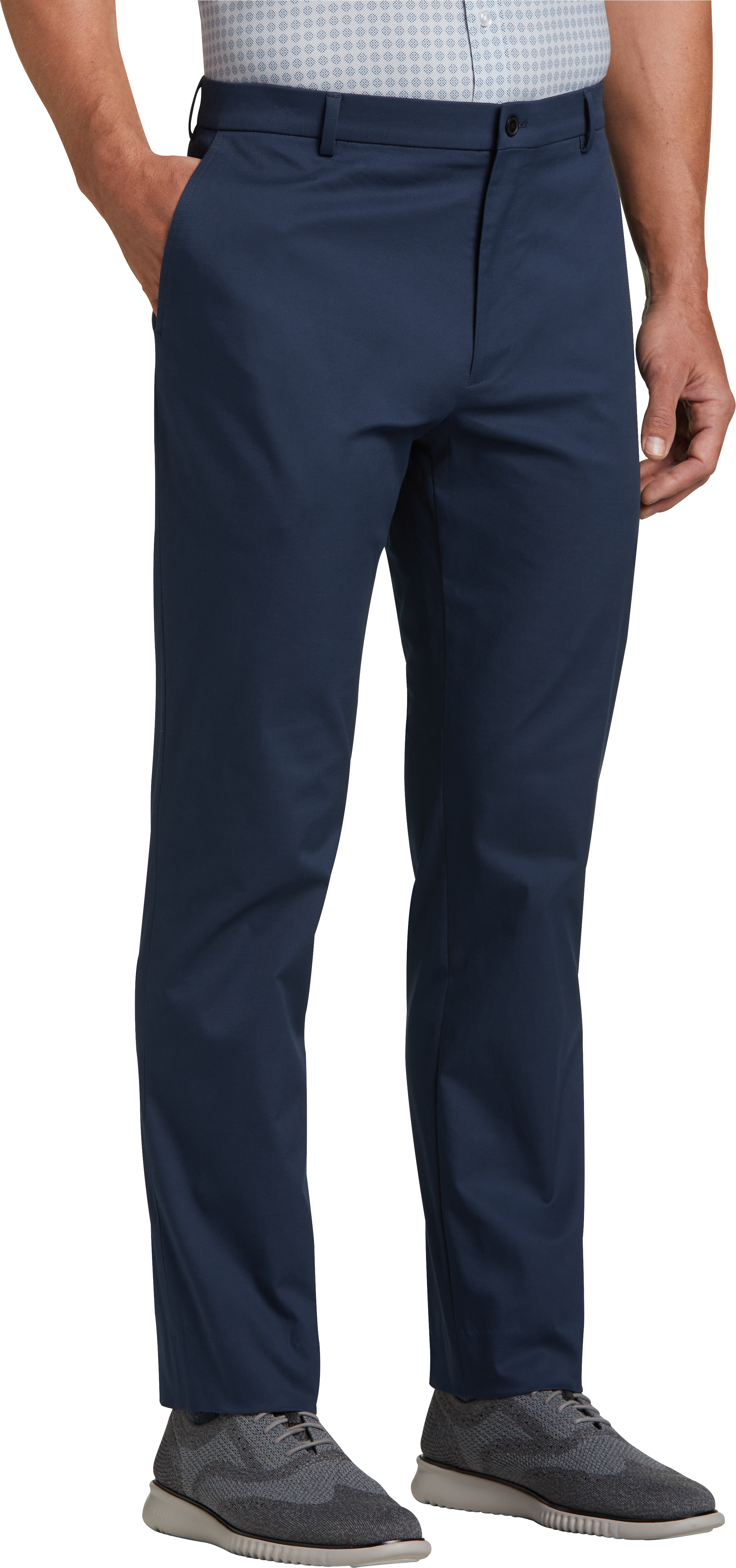 Práctico salami estafa Michael Strahan Modern Fit Flex Dress Pants, Postman Blue - Men's Pants |  Men's Wearhouse
