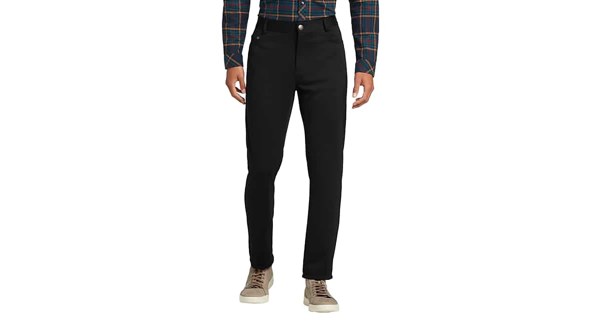Paisley & Gray Slim Fit 5-Pocket Knit Pants, Black - Men's Sale | Men's ...