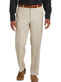 Cubavera Linen Modern Fit Casual Pant, Khaki