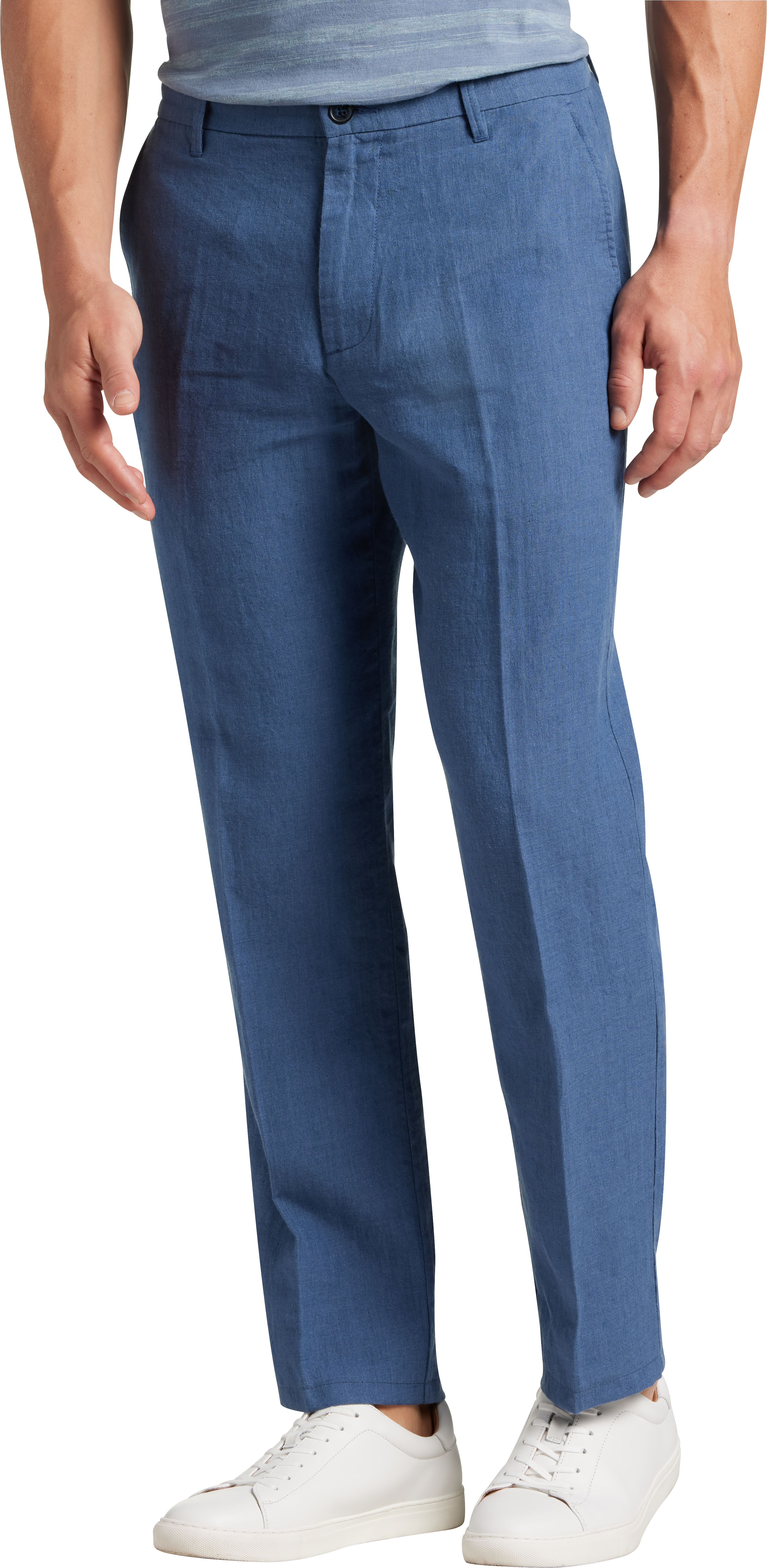 Mens Linen Blend Dress Pants