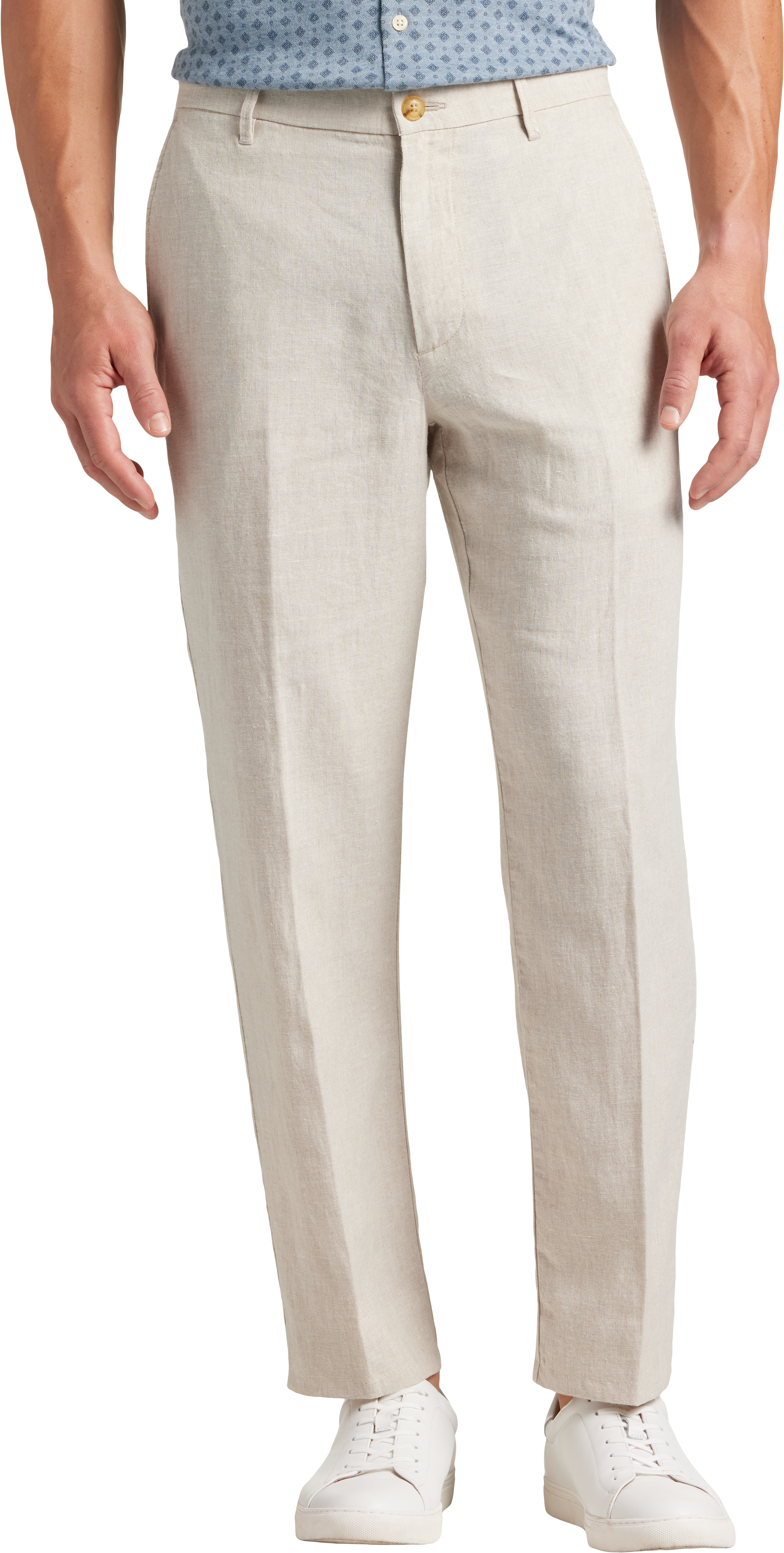 Joseph Abboud Modern Fit Linen-Blend Pants, Natural - Men's Pants | Men ...