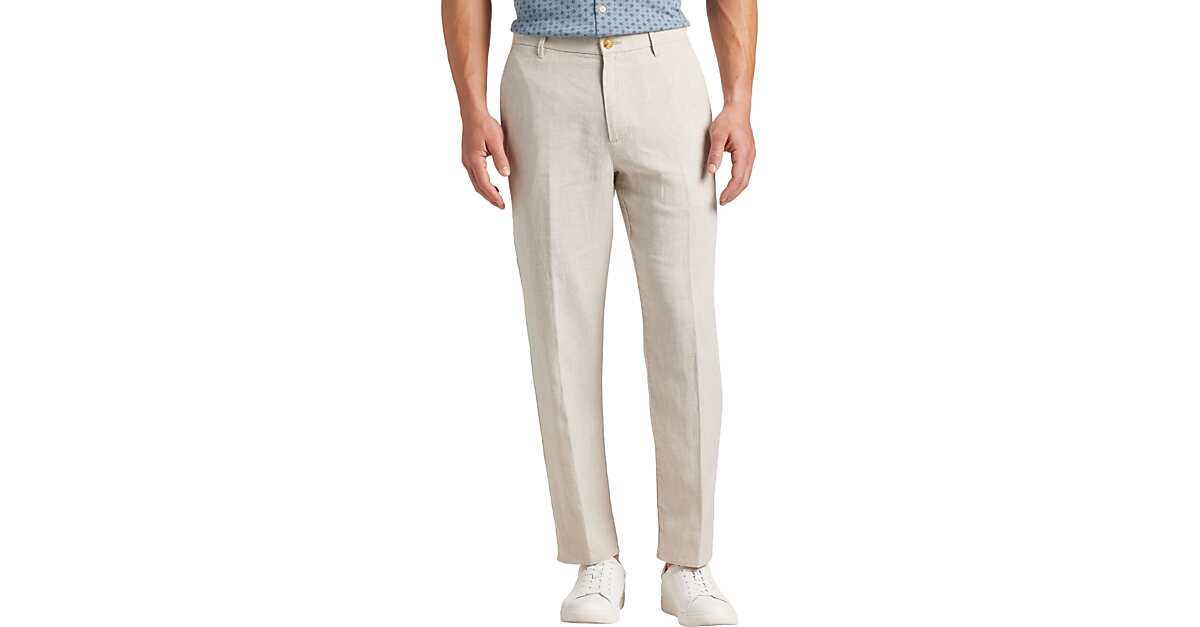 Joseph Abboud Modern Fit Linen-Blend Pants, Natural - Men's Sale | Men ...