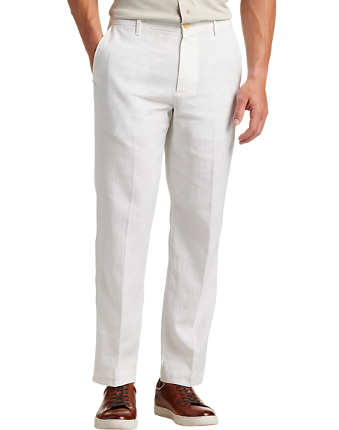 Joseph Abboud Modern Fit Linen-Blend Pants, White - Men's Pants | Men's ...