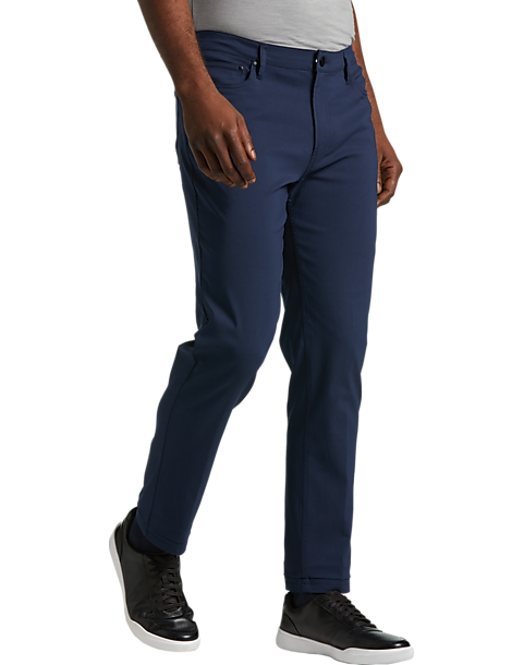 Michael Strahan Modern Fit Technical Pants, Navy - Men's Pants | Men's ...