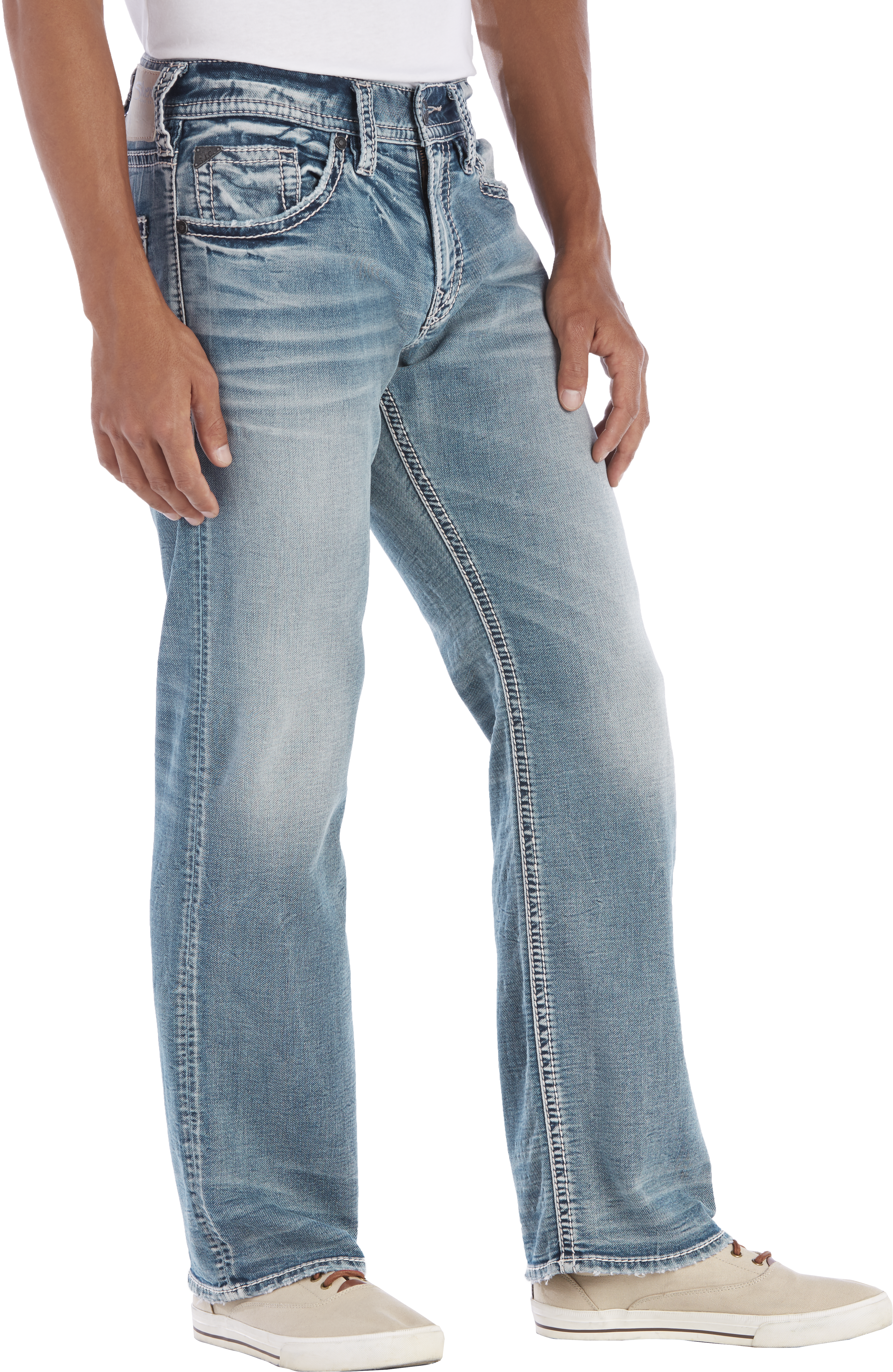 mens silver jeans zac