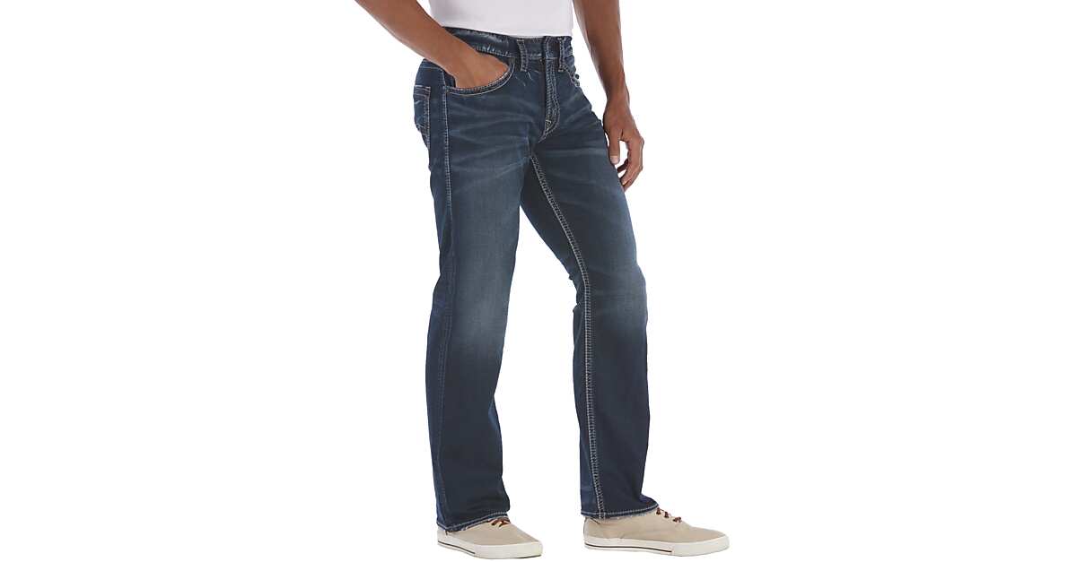 Silver Jeans Co. Dark Wash Relaxed Fit Jeans Men's Men's Wearhouse