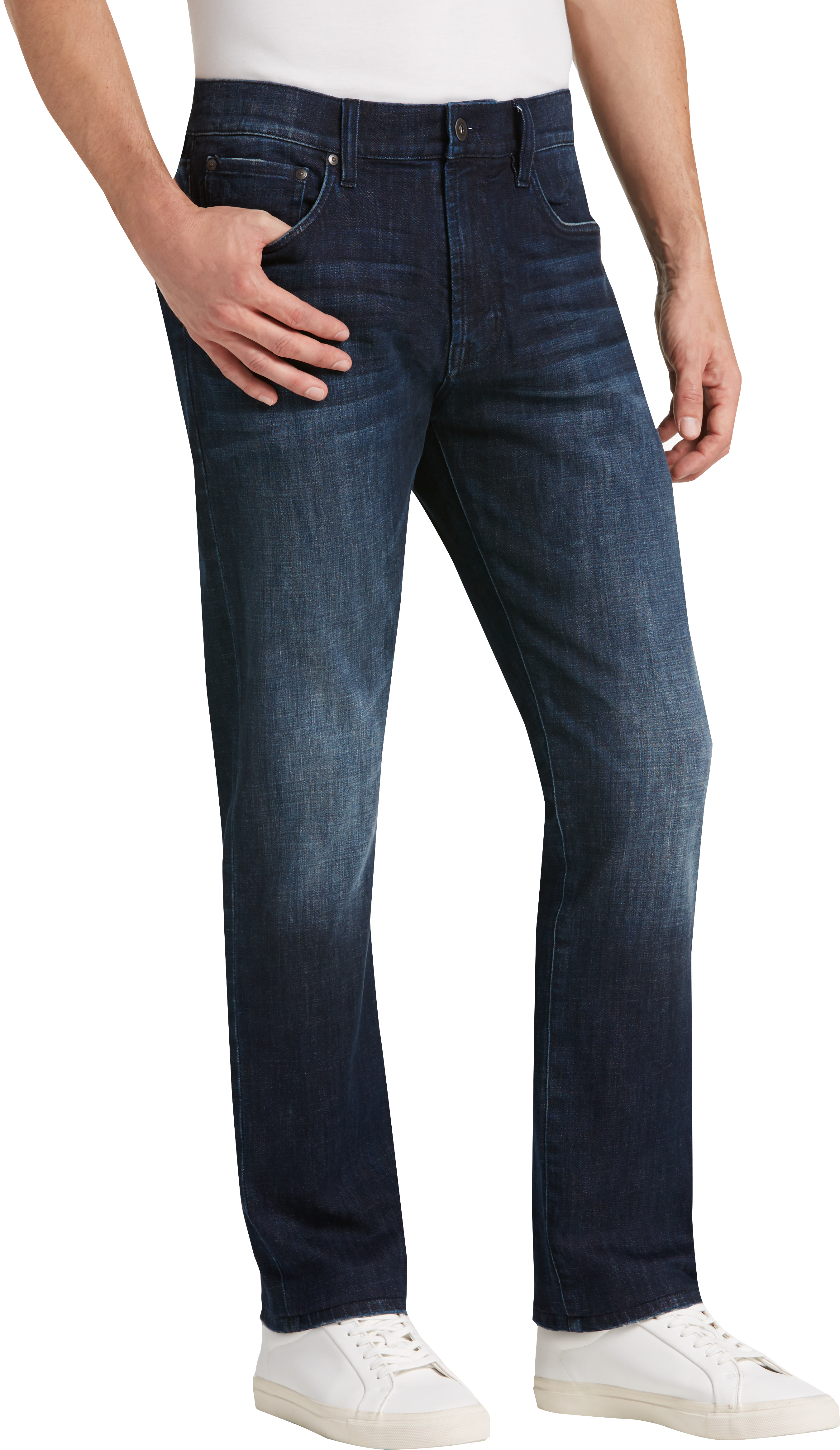 Joseph Abboud Dark Coal Blue Wash Slim Fit Jeans - Men's Pants | Men's ...