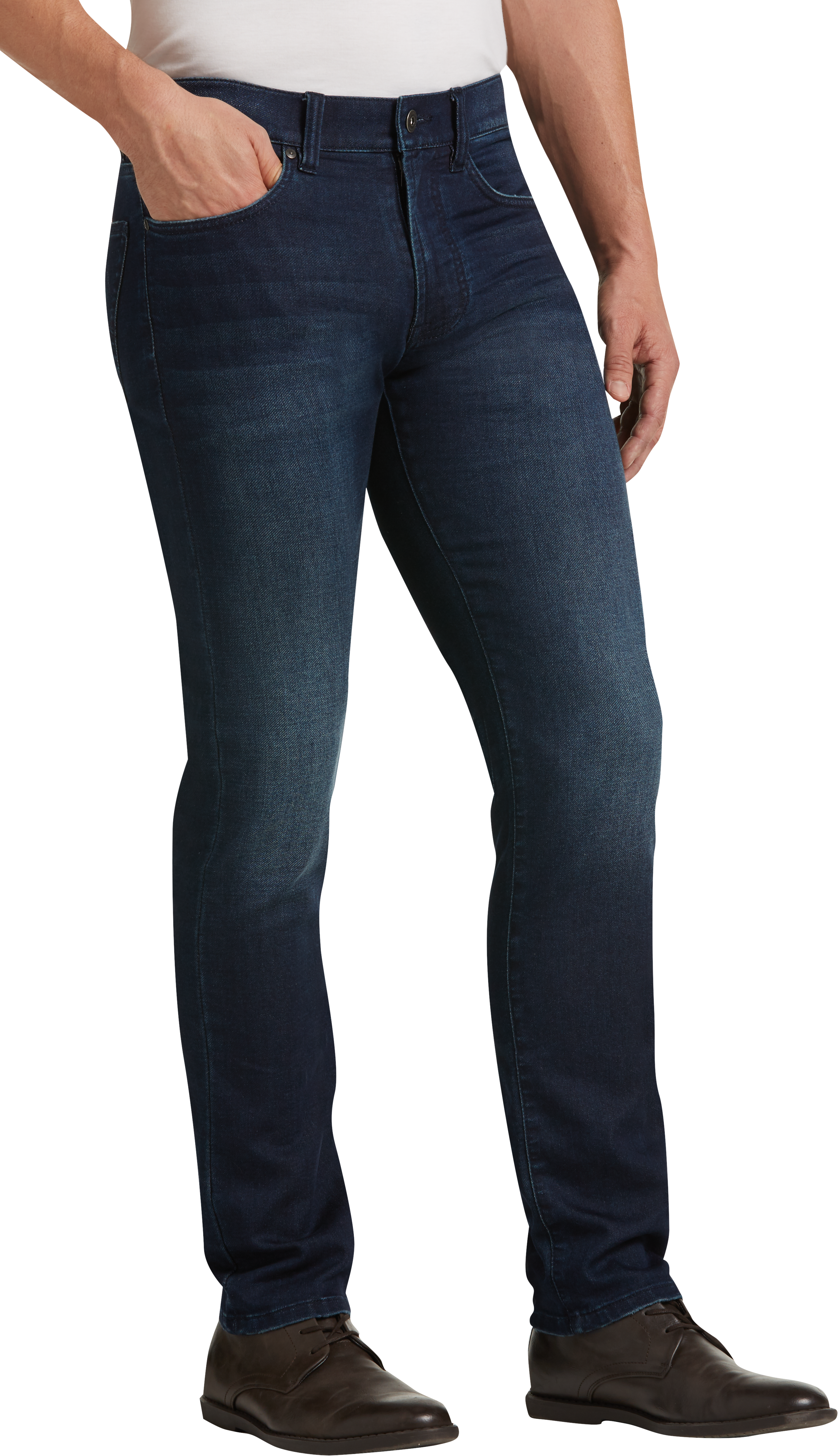 mens dark blue jeans slim