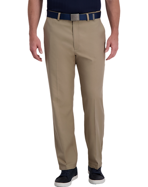 Haggar Cool Right® Performance Flex Classic Fit Flat-Front Pants, Khaki ...
