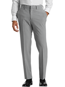 Mens - Haggar Premium 4-Way Stretch Dress Pants, Gray - Men's Wearhouse