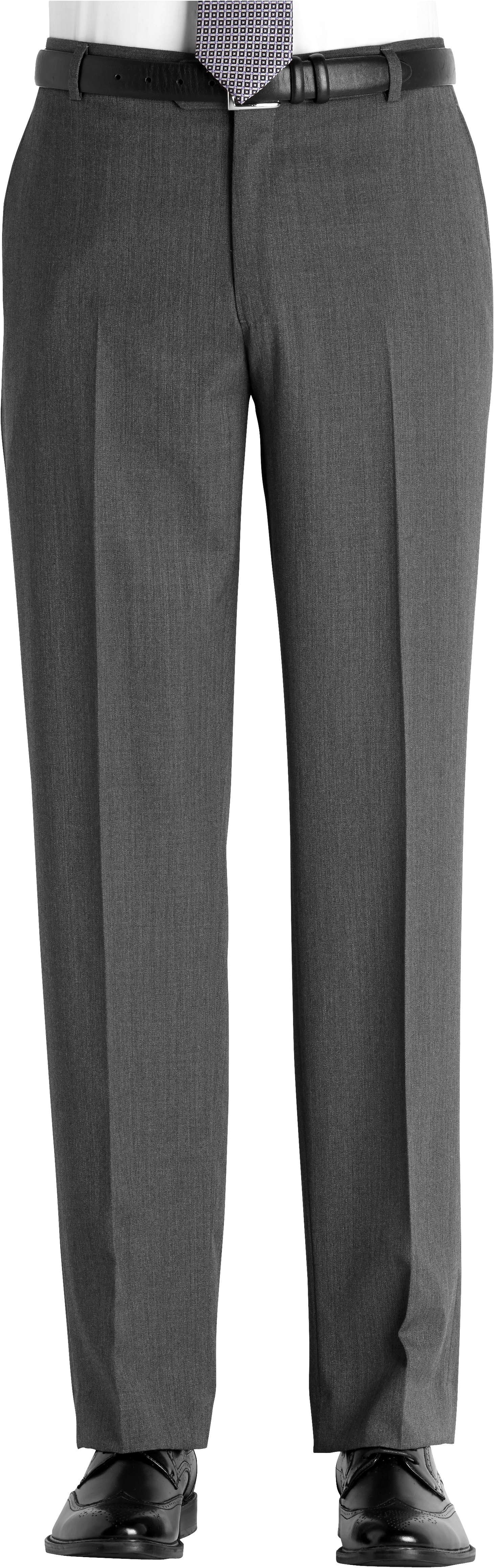 Joseph & Feiss Medium Gray Classic Fit Long Rise Pants - Men's Pants ...