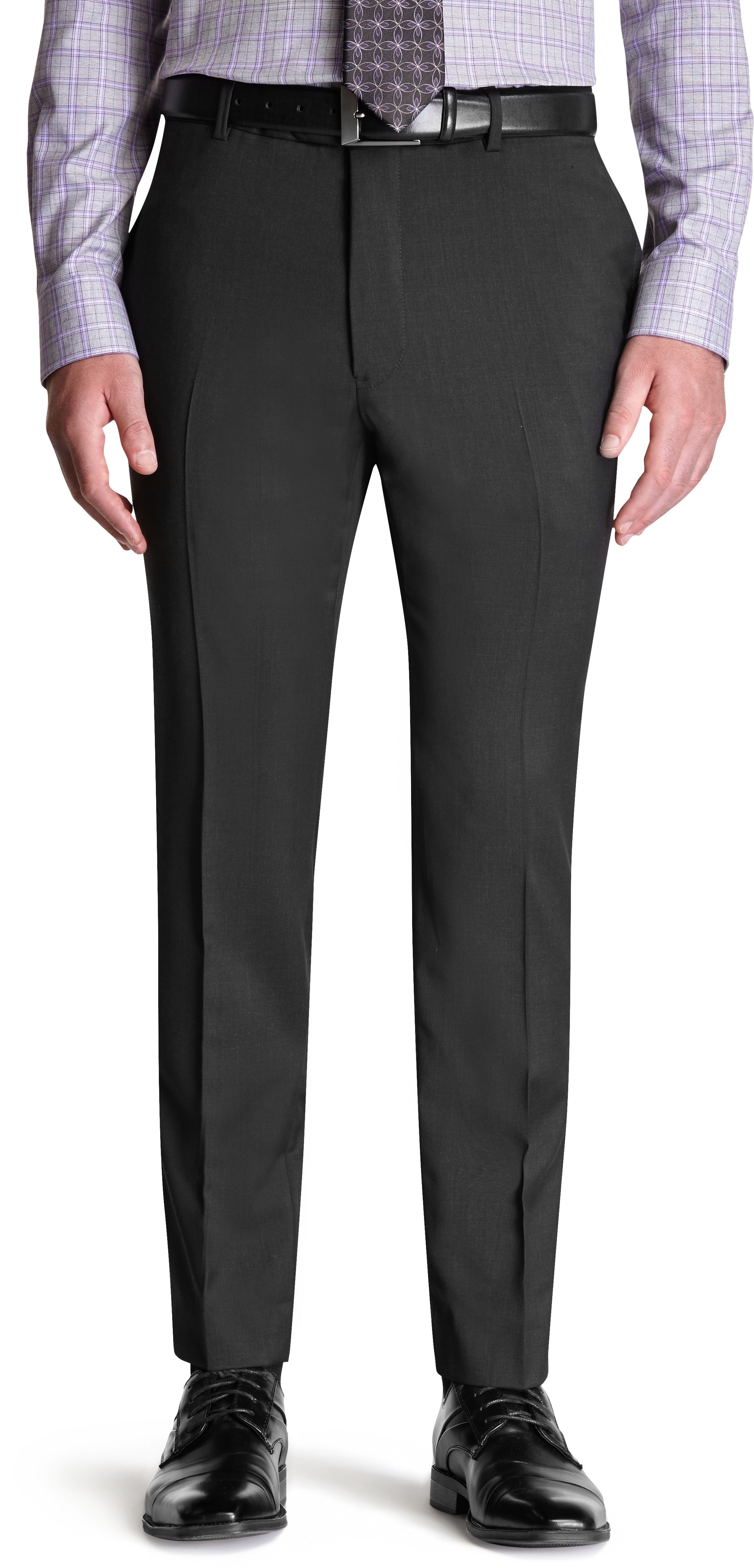 slim straight slacks