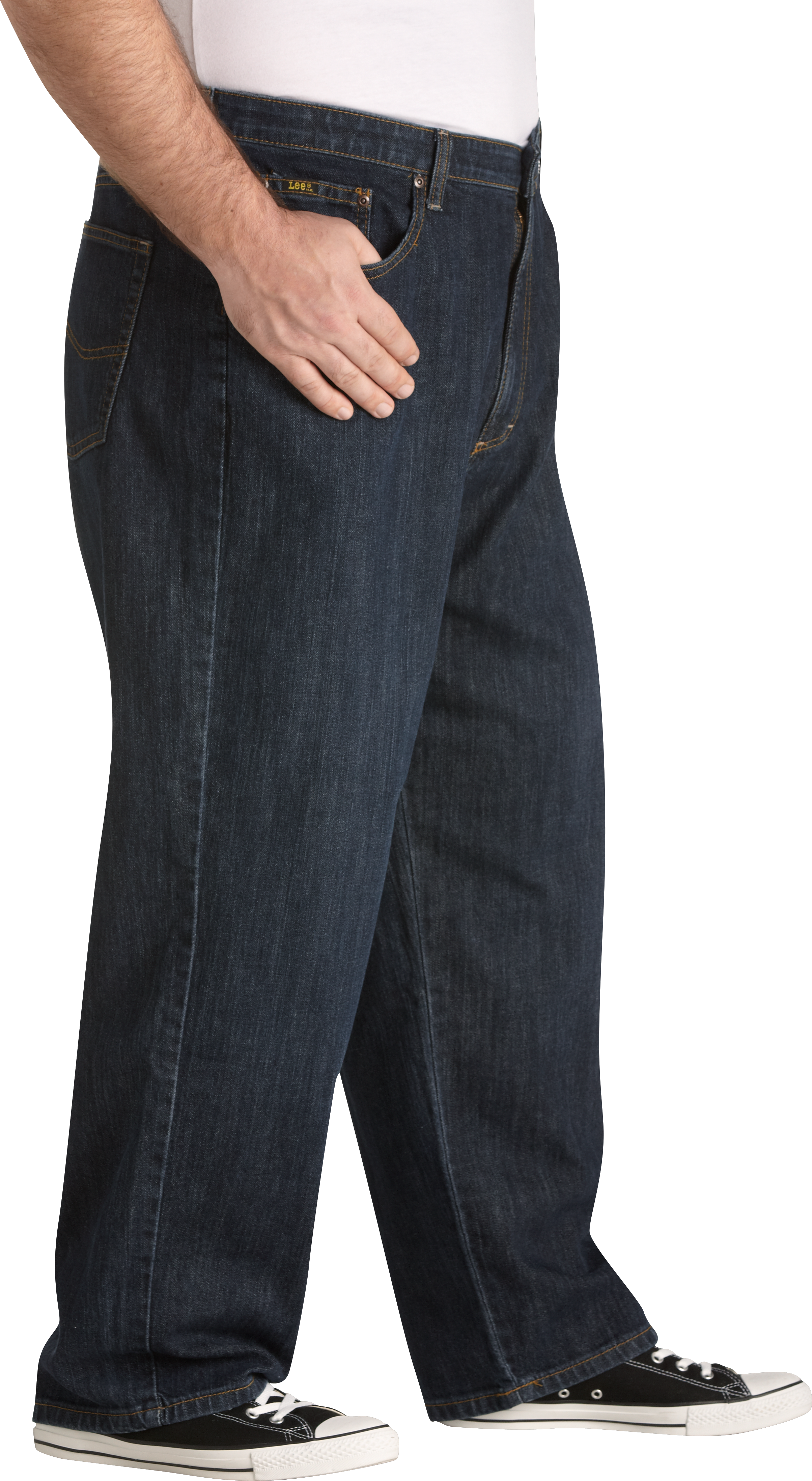 Lee Blue Dark Wash Relaxed Fit Jeans - Men's Big & Tall | Men's Wearhouse