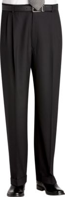 Austin Reed Black Pleated Regular Rise Dress Pants - Men's Pants | Men ...