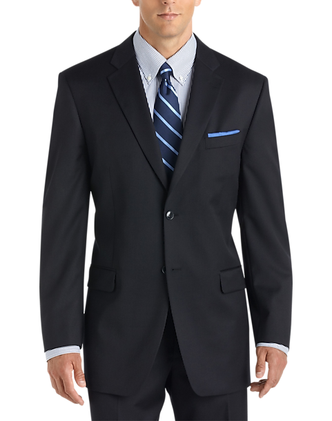 Jones New York Classic Fit Black Textured 2 Button Wool Blend Suit Blazer 