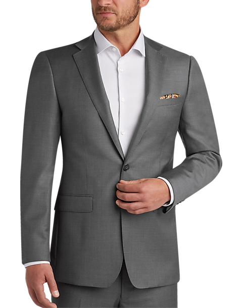 Calvin Klein X-Fit Medium Gray Pick Stitch Extreme Slim Fit Suit - Men's  Sale | Men's Wearhouse