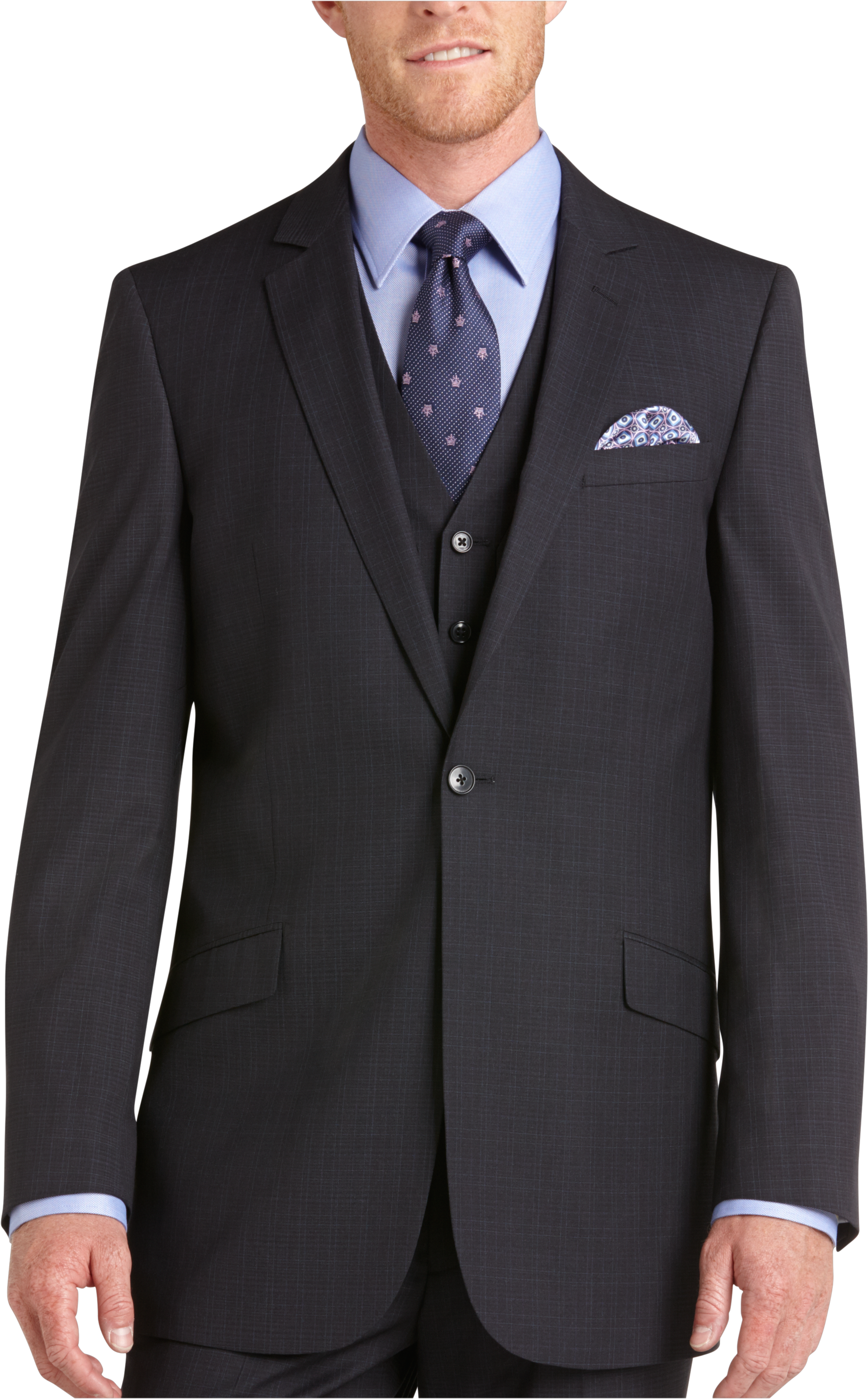 english laundry blue plaid suit