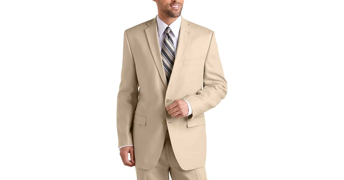 Calvin Klein Tan Linen Suit Separates Slim Fit Coat - Men's Big & Tall |  Men's Wearhouse
