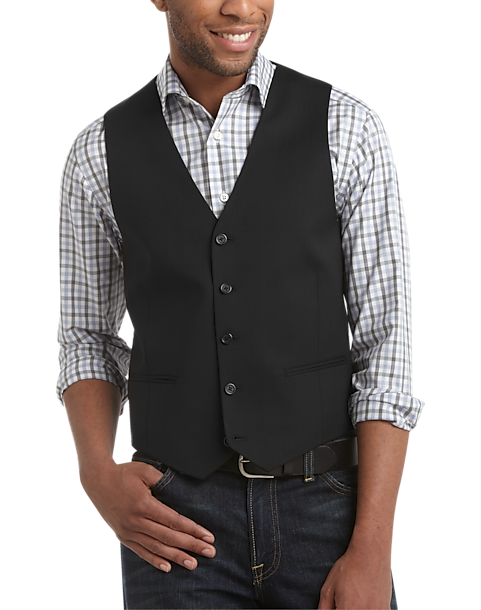 Egara Black Slim Fit Suit Separates Vest