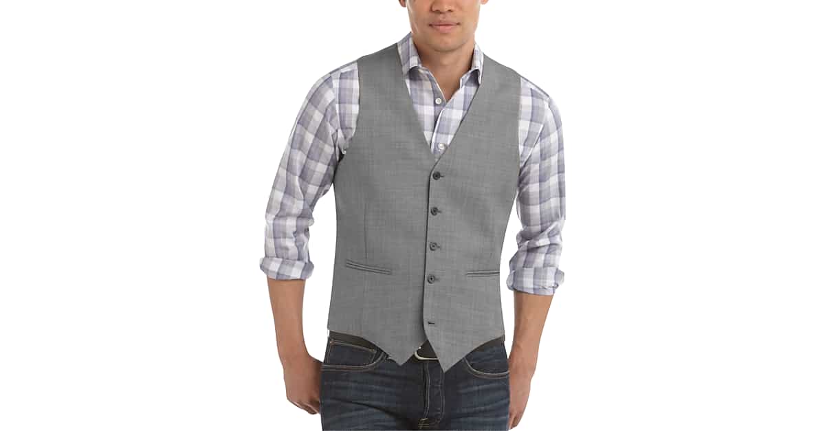 Egara Sharkskin Slim Fit Suit Separates Vest - Men's Sale | Men's Wearhouse