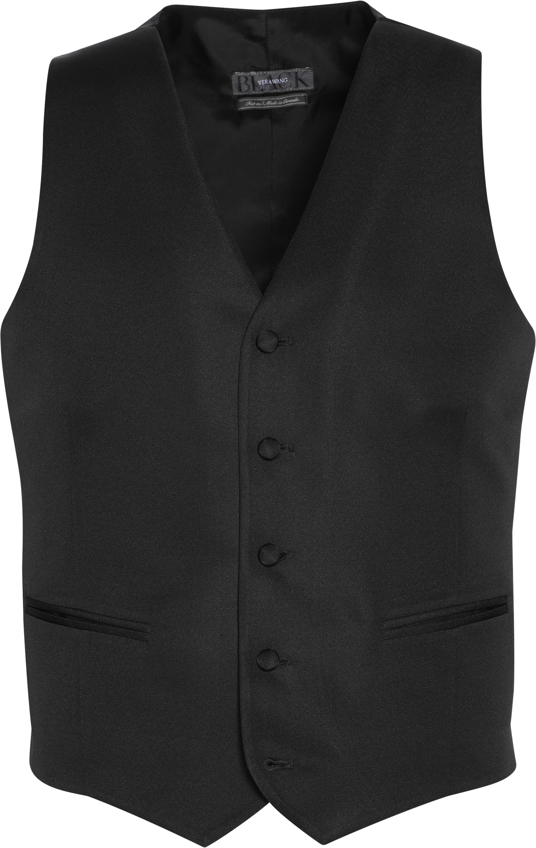 BLACK By Vera Wang Slim Fit Tuxedo Vest, Black - Mens Suits - Men's Wearhouse