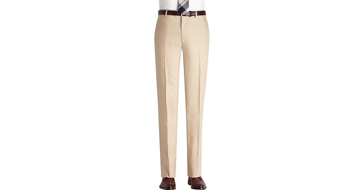 Pronto Uomo Platinum Modern Fit Linen Suit Separates Dress Pant, Tan