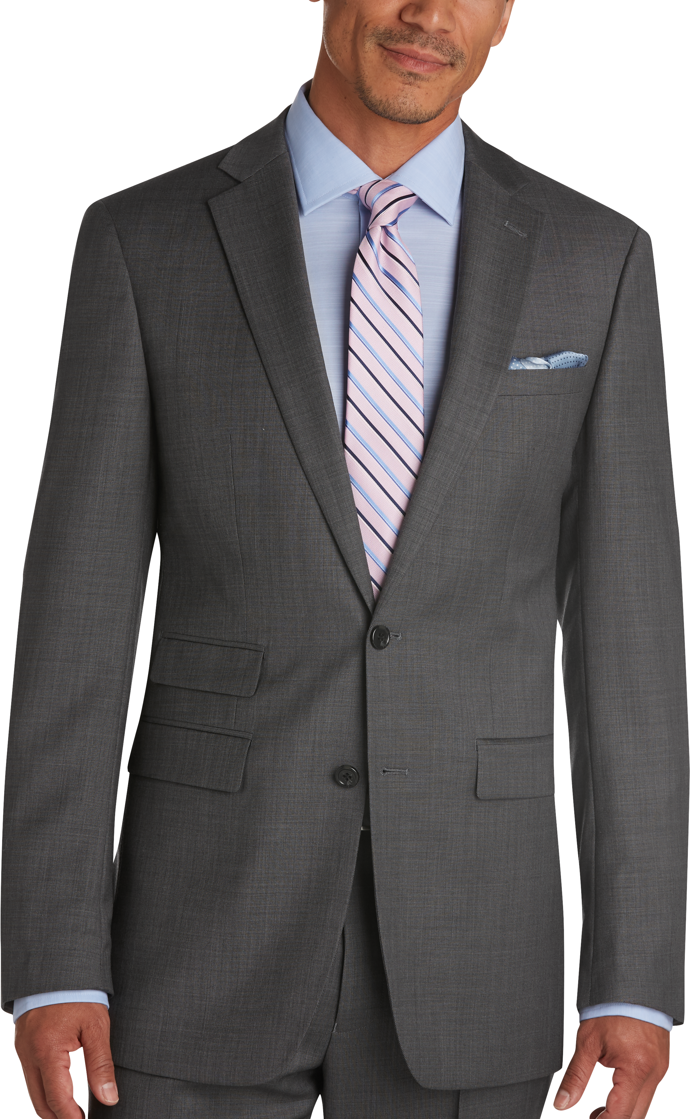 Michael Kors Charcoal Sharkskin Slim Fit Suit - Men's Sale | Men's Wearhouse