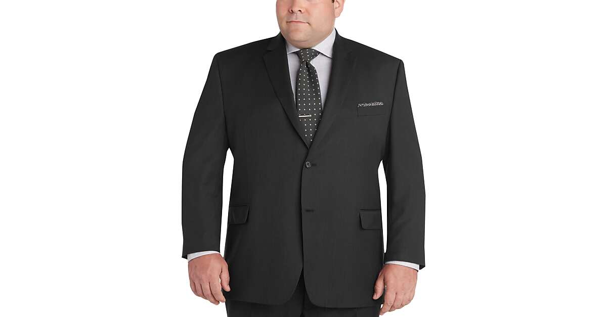 Lauren by Ralph Lauren Charcoal Herringbone Executive Fit Suit Men's