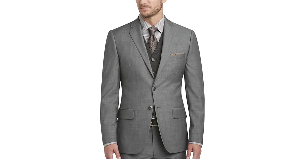Joseph Abboud Gray Tic Slim Fit Suit - Men's Sale | Men's Wearhouse
