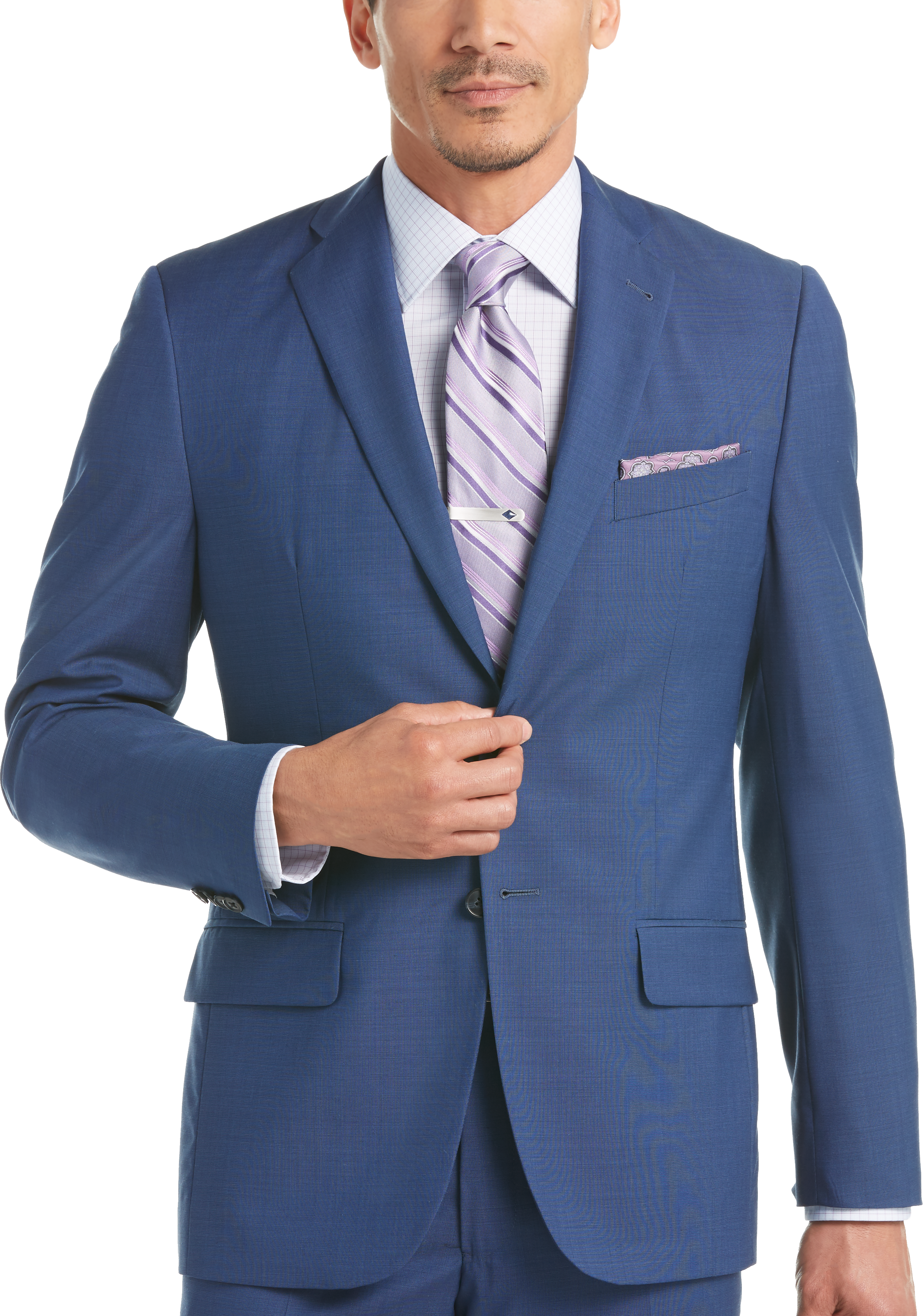 joe joseph abboud postman blue modern fit suit