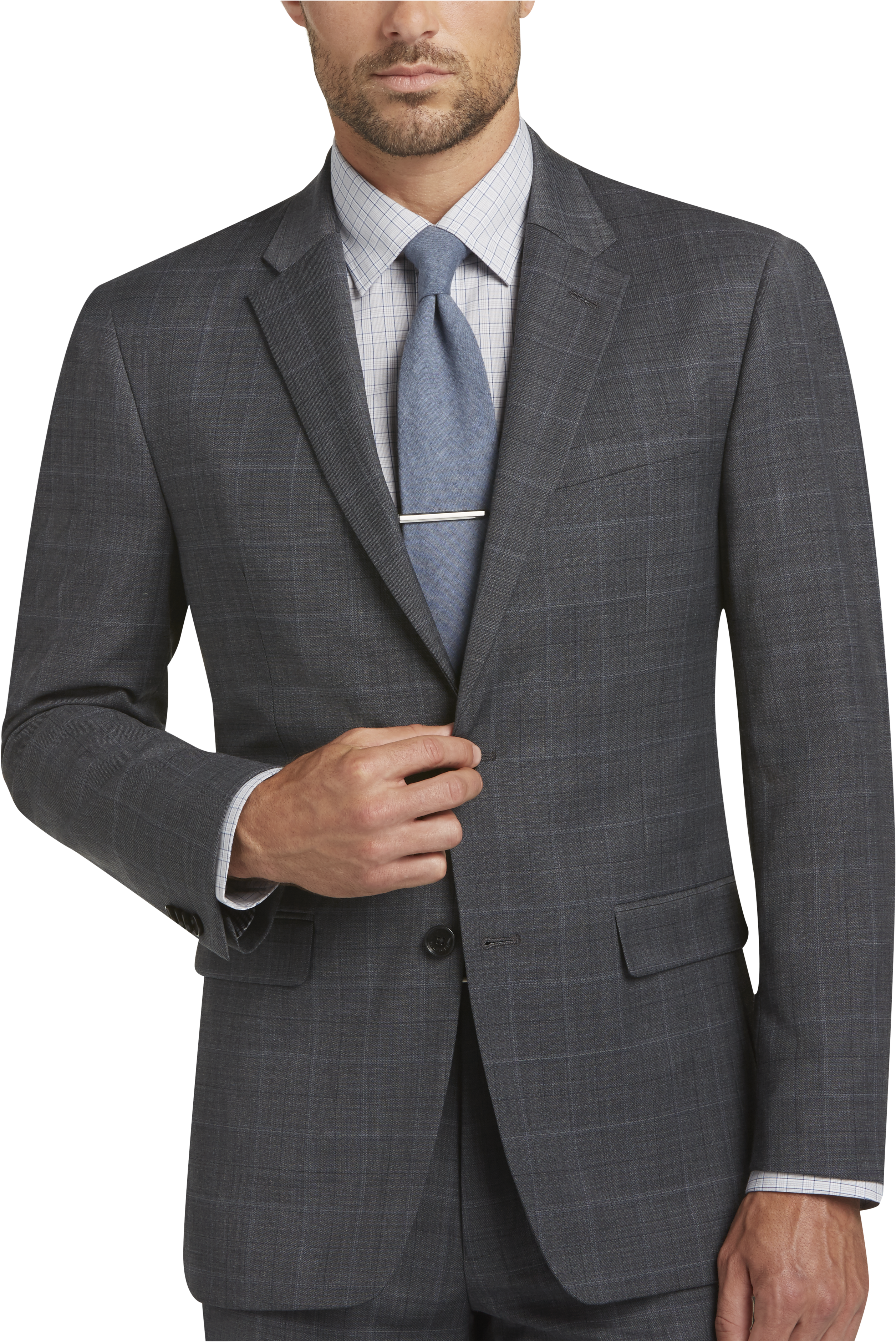 tommy hilfiger plaid suit
