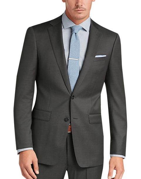 Calvin Klein X-Fit Gray Tic Slim Fit Suit - Men's Sale | Men's Wearhouse