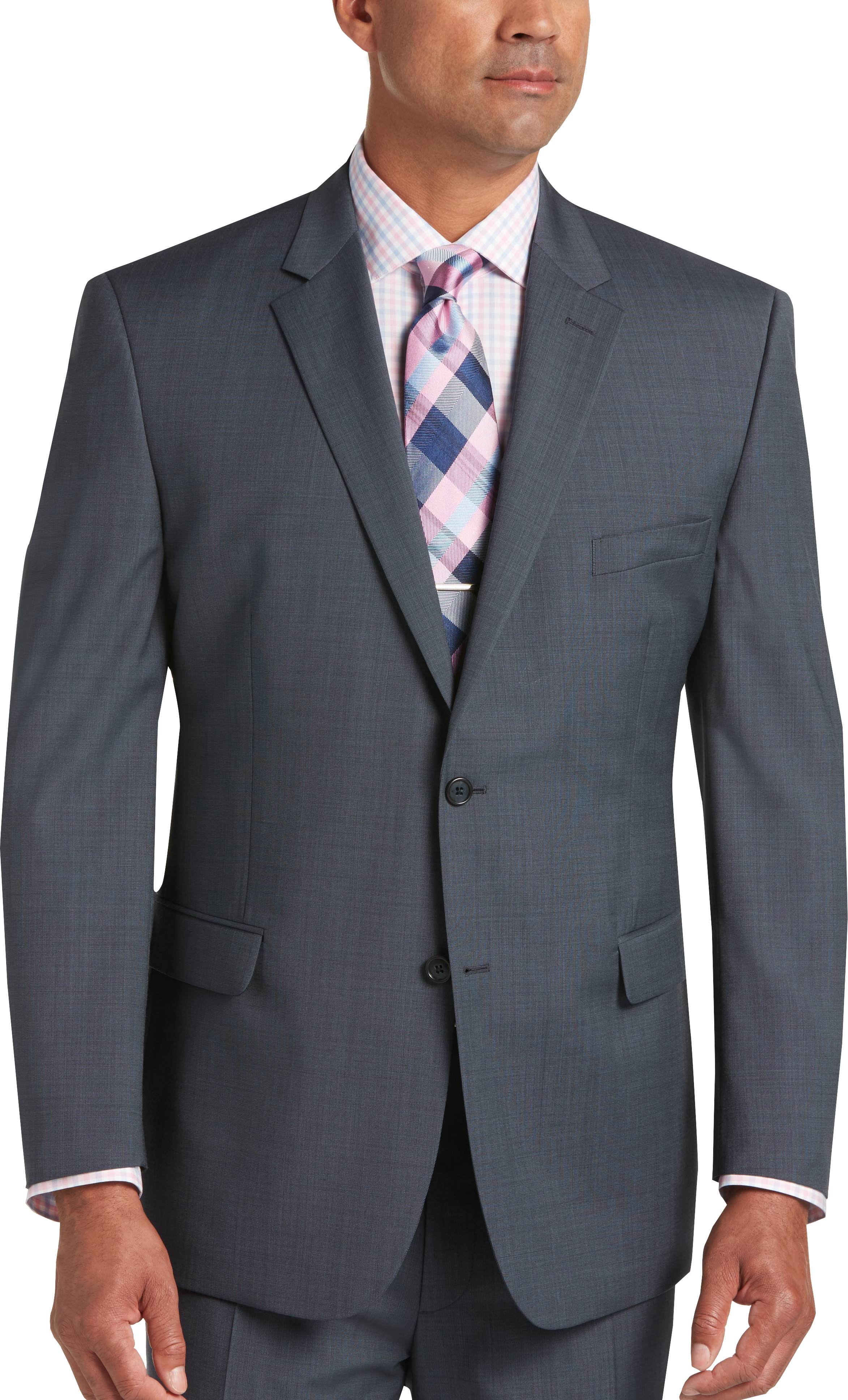 Pronto Uomo Navy Tic Modern Fit Suit - Men's Suits | Men's Wearhouse