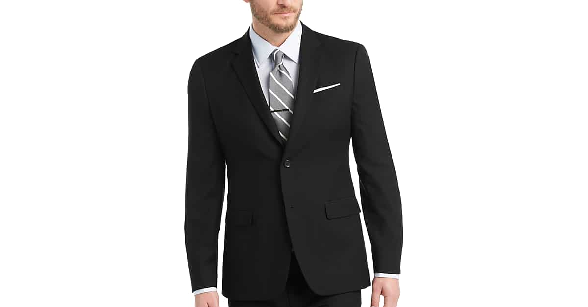 Egara Orange Extreme Slim Fit Suit, Black Men's Suits Men's Wearhouse
