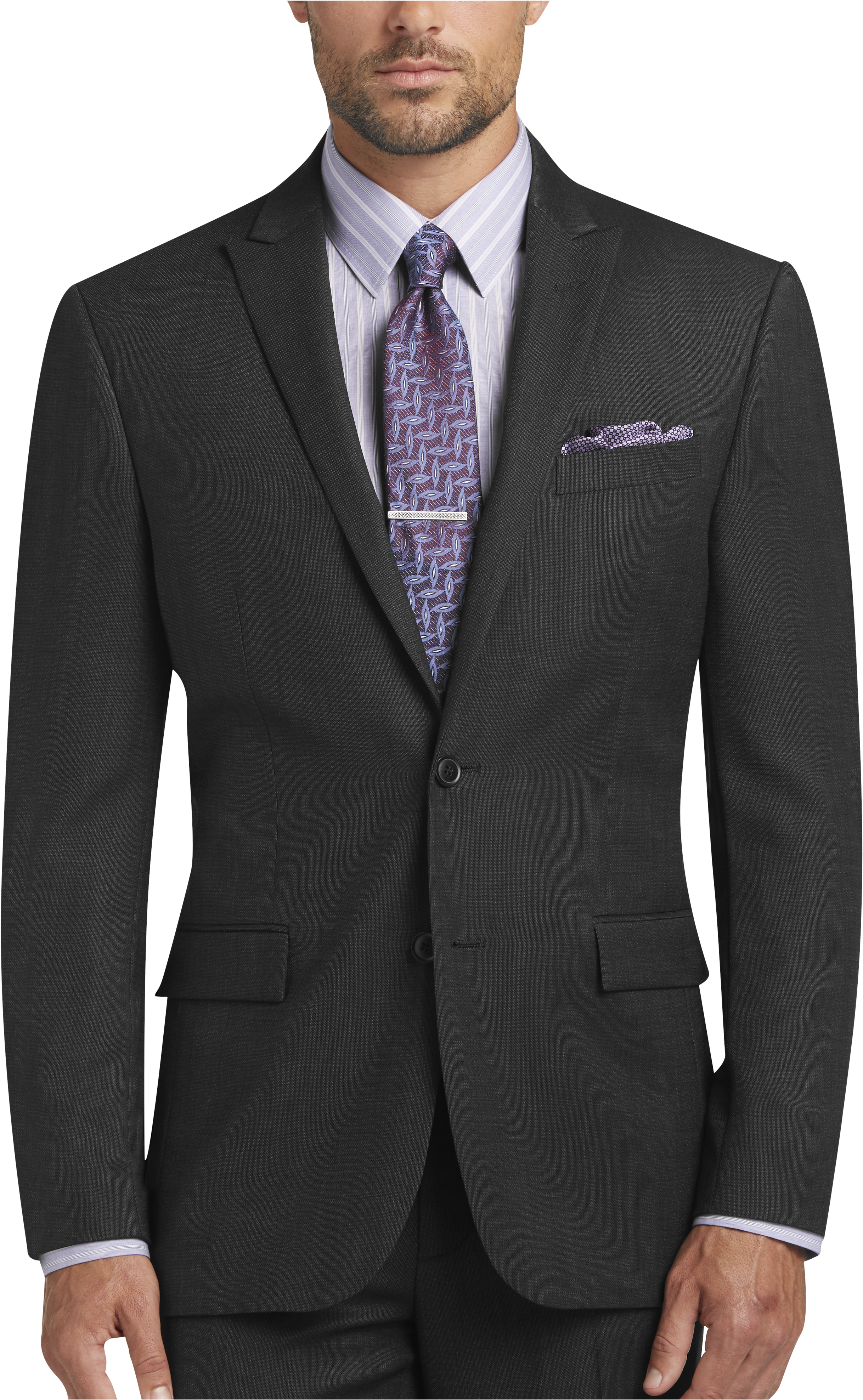 JOE Joseph Abboud Charcoal Tic Slim Fit Suit - Men's Suits | Men's ...
