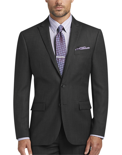 JOE Joseph Abboud Charcoal Tic Slim Fit Suit - Men's Suits | Men's ...