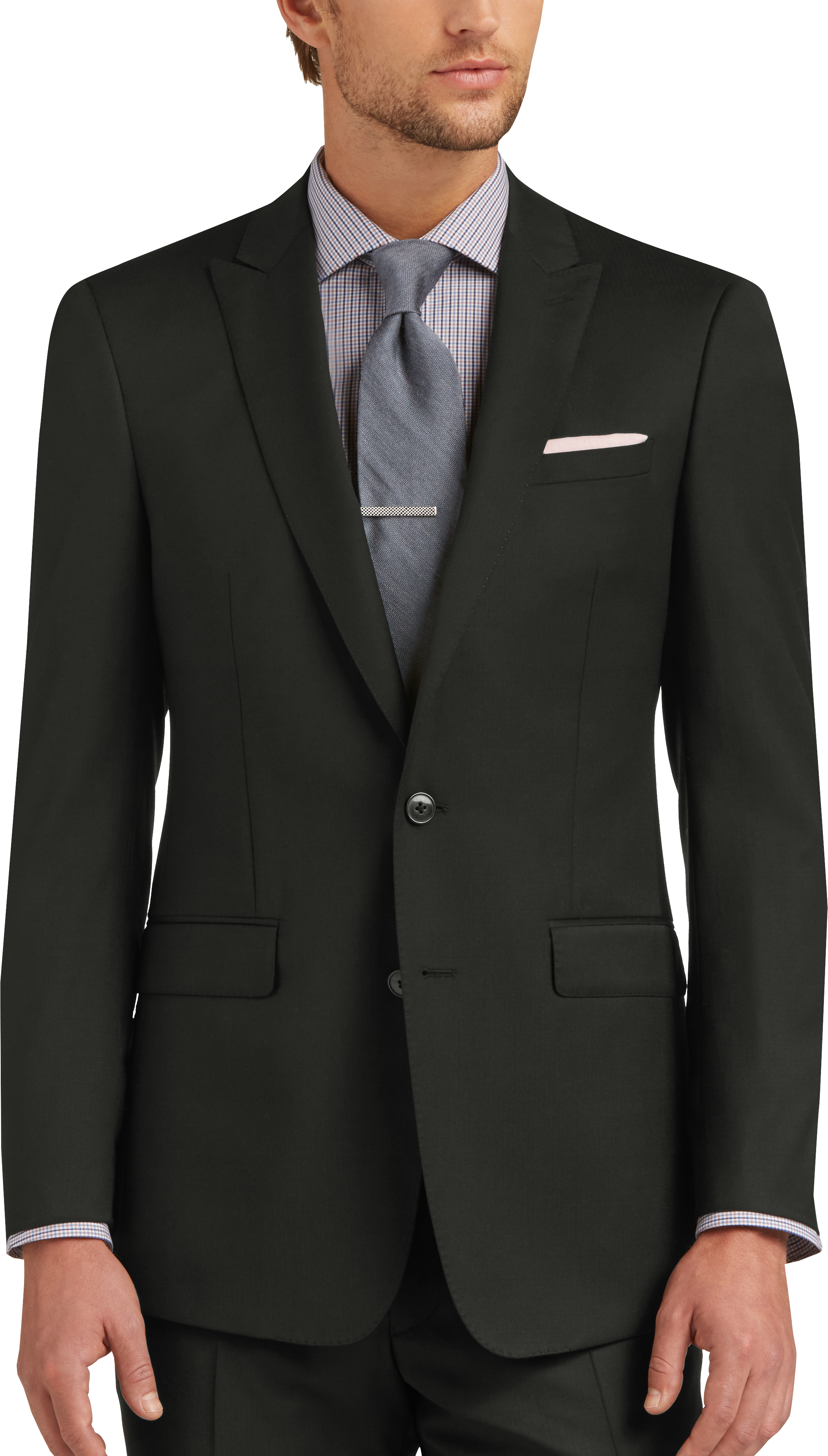 Calvin Klein X-Fit Black Slim Fit Suit - Men's Suits | Men's Wearhouse