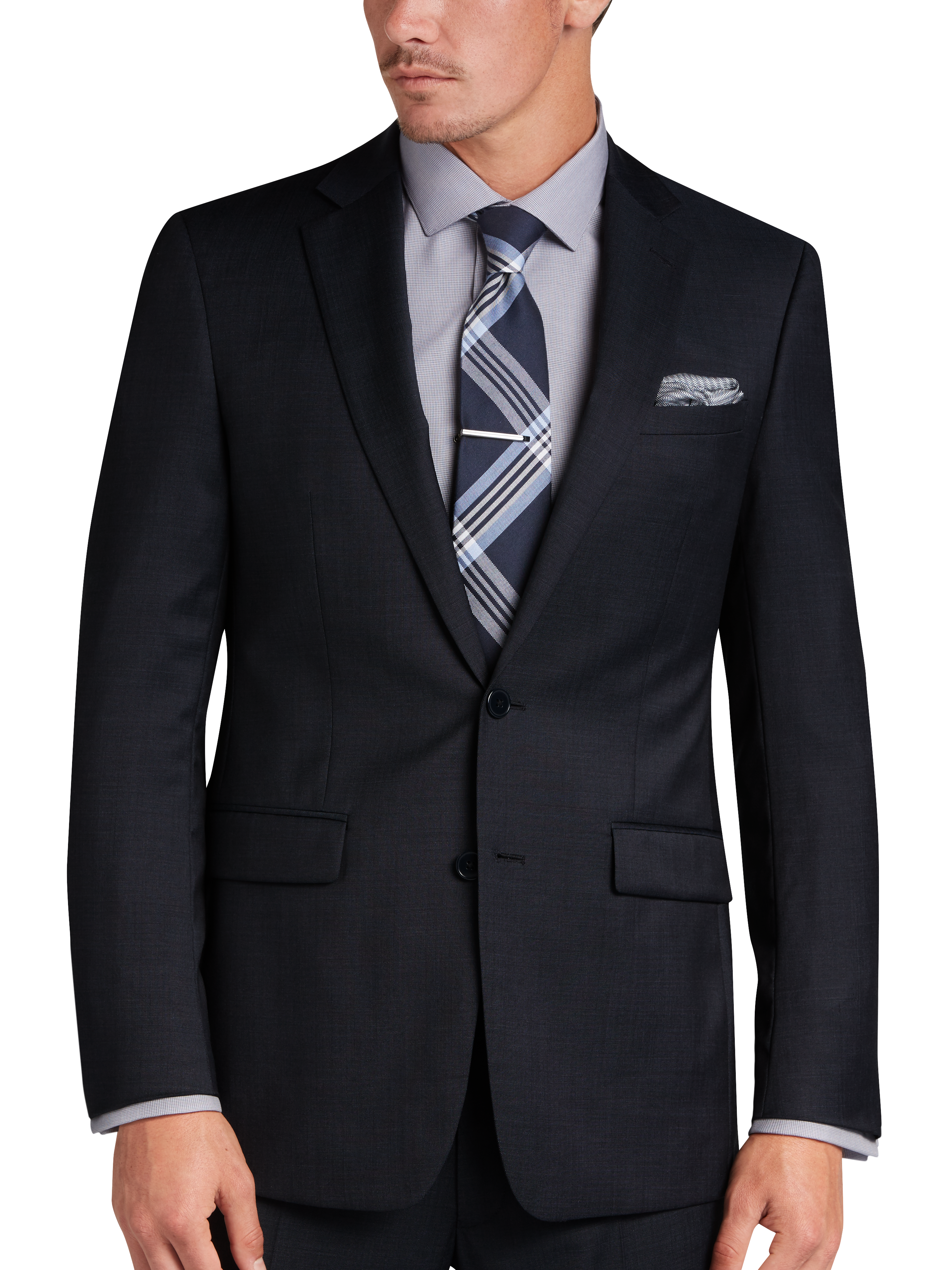 Navy Tic Extreme Slim Fit Suit - Men's Suits - Calvin Klein | Men's ...