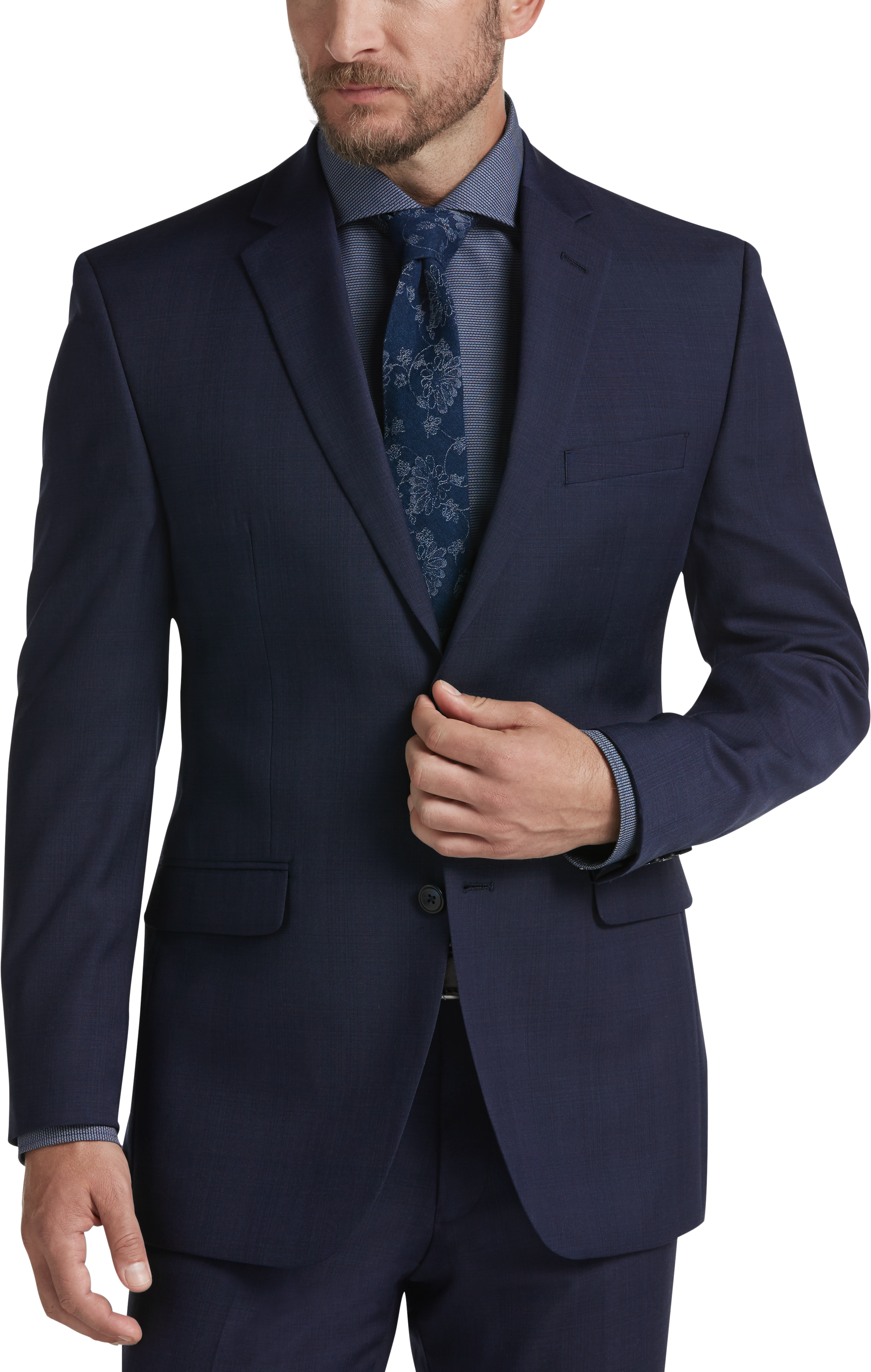Perry Ellis Portfolio Blue Slim Fit Suit - Men's Sale | Men's Wearhouse