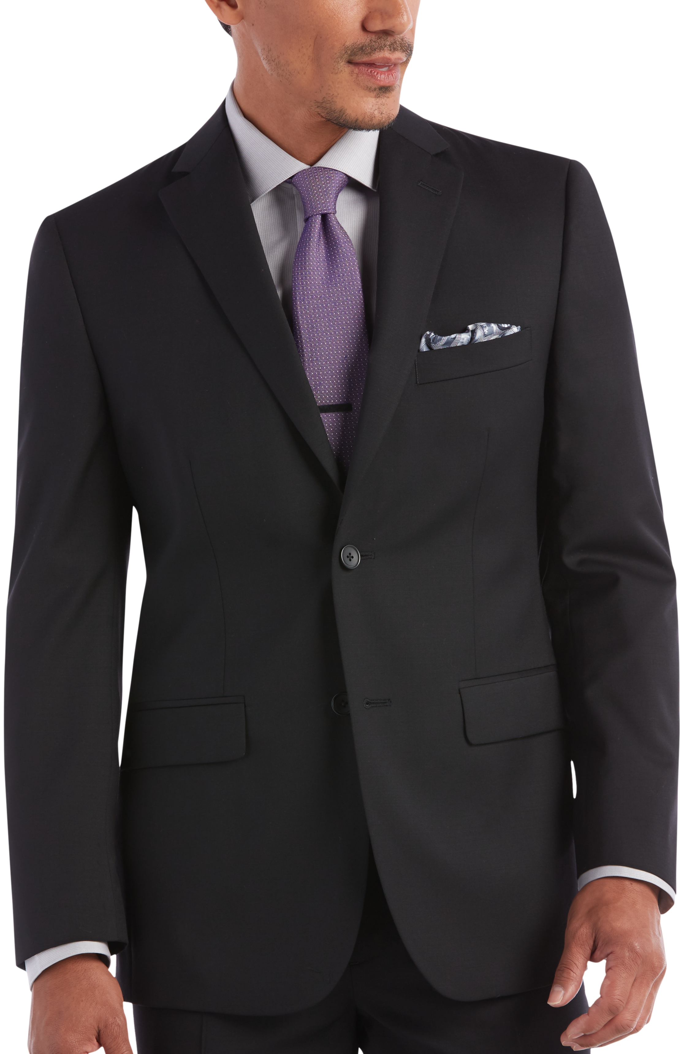 100% Wool Black Slim Fit Suit - Men's Suits - Awearness Kenneth Cole ...