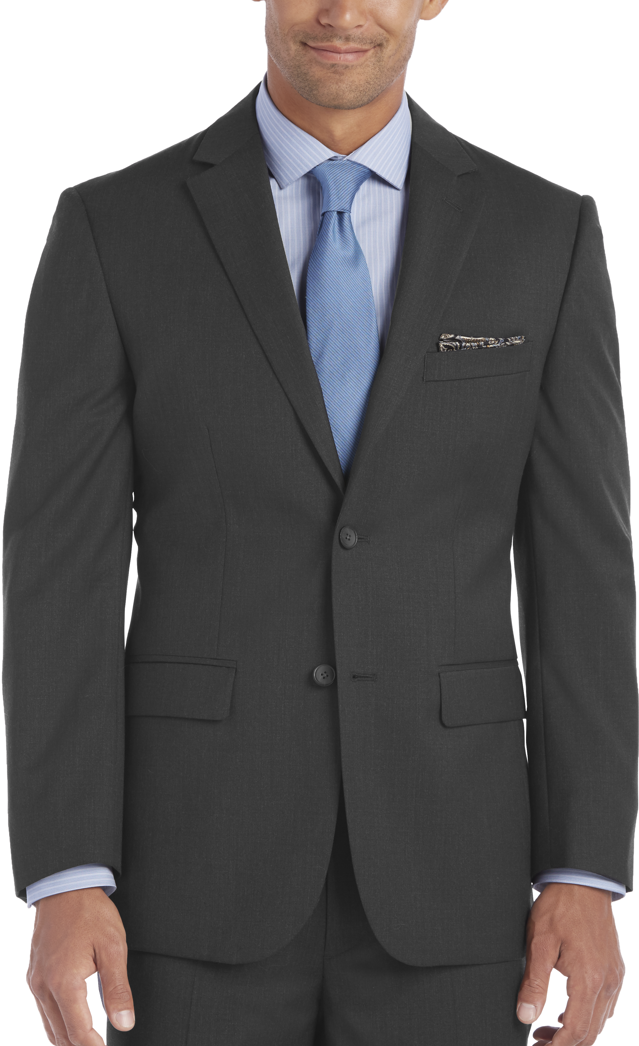 Awearness Kenneth Cole Charcoal Gray Slim Fit Suit - Men's Sale | Men's Wearhouse