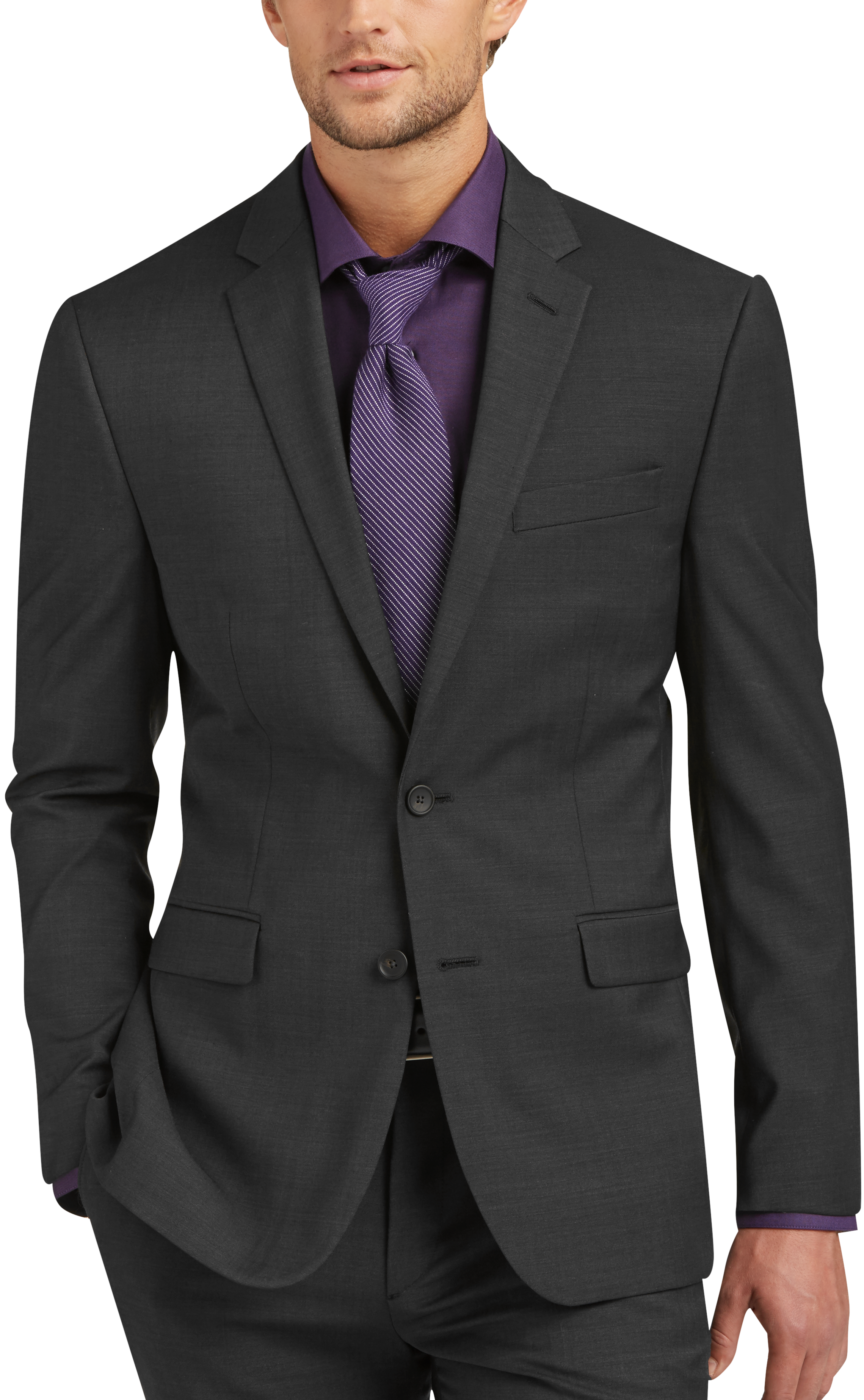Mens Suits - Awearness Kenneth Cole AWEAR-TECH Slim Fit Suit Separates Coat, Charcoal - Men's Wearhouse