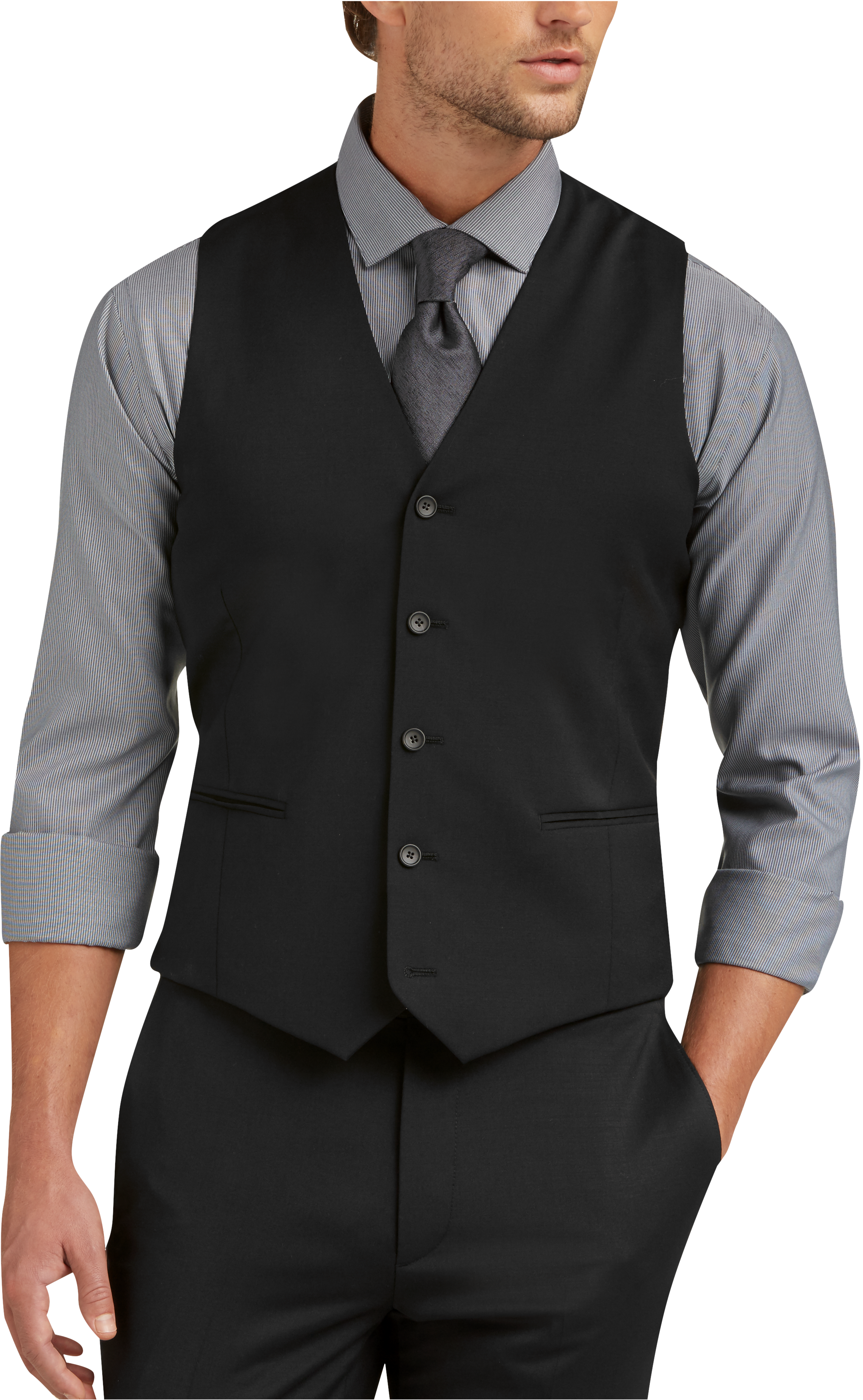 Awearness Kenneth Cole AWEAR-TECH Black Extreme Slim Fit Suit Separates ...