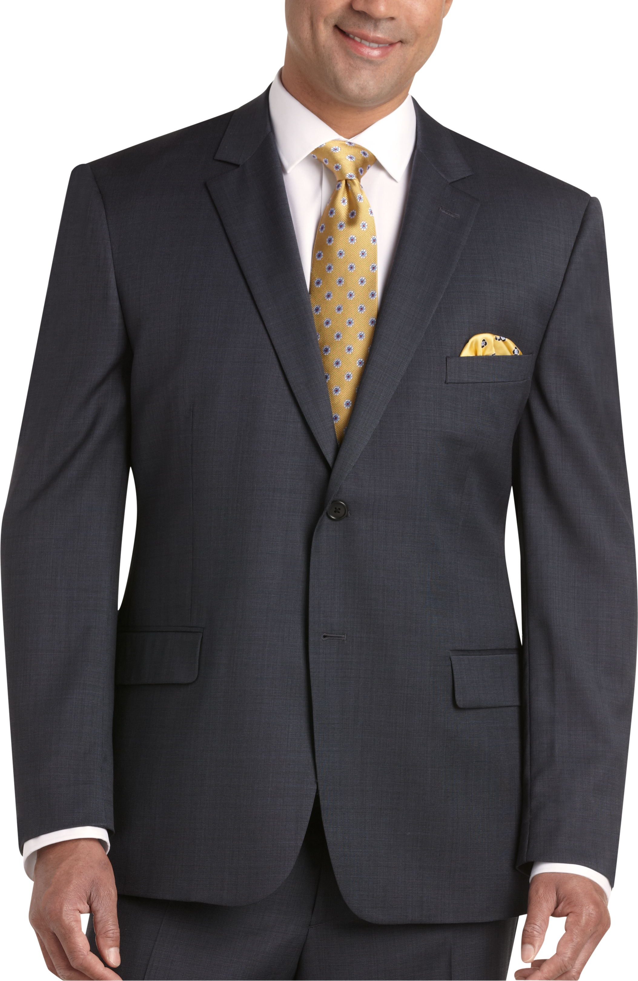 Pronto Uomo Navy Tic Modern Fit Suit - Men's Sale | Men's Wearhouse