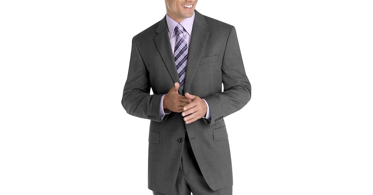 Bill Blass Charcoal Plaid Suit Men S Suits Men S Wearhouse