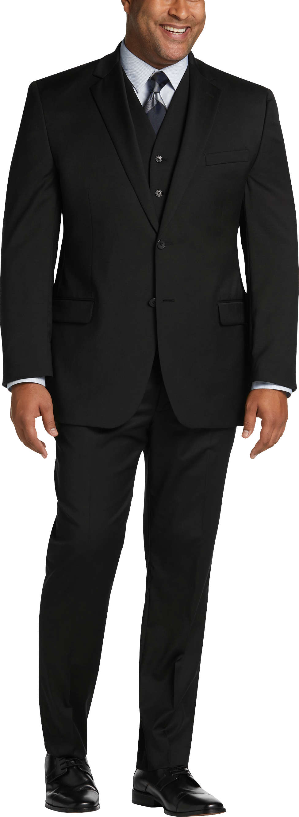 Awearness Kenneth Cole Modern Fit Suit, Black - - Men's Wearhouse