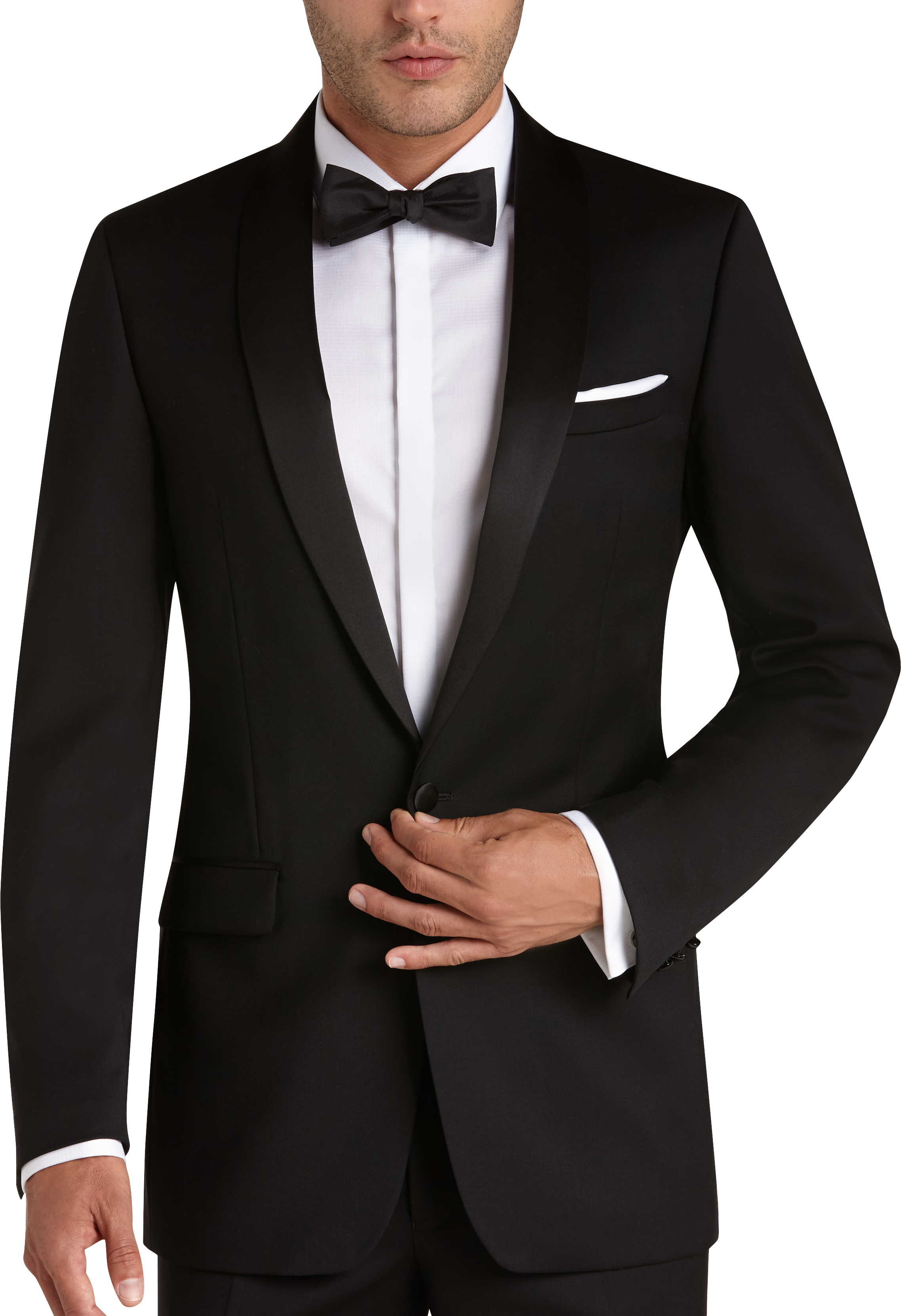 calvin klein black solid modern fit tuxedo jacket